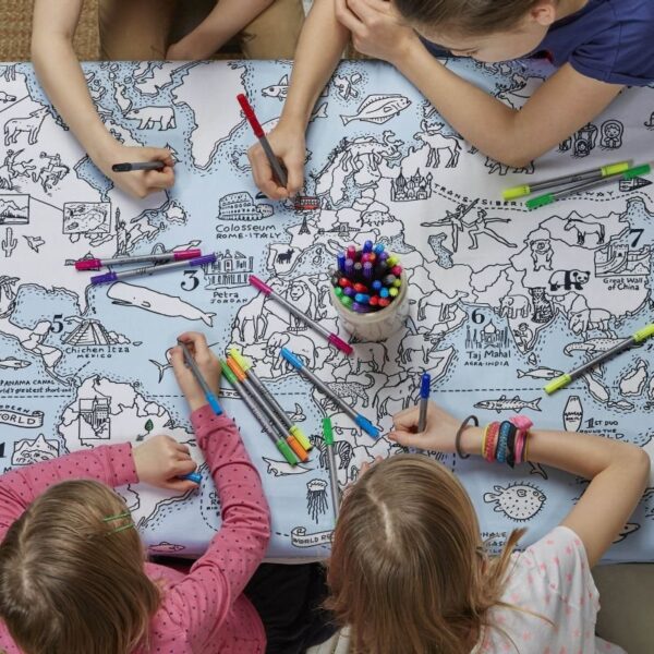 Obrus na maľovanie Mapa sveta