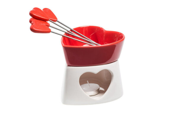 Čokoládové fondue - srdce
