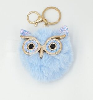 Plyšová kľúčenka Sovička Bledomodrá
