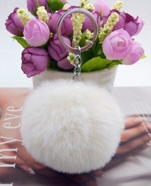 Plyšová kľúčenka Gulička Biela