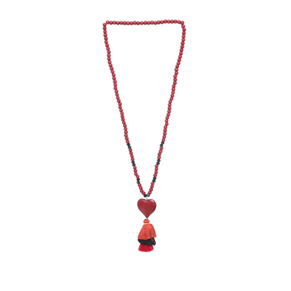 Náhrdelník Tassel Sweetheart červený