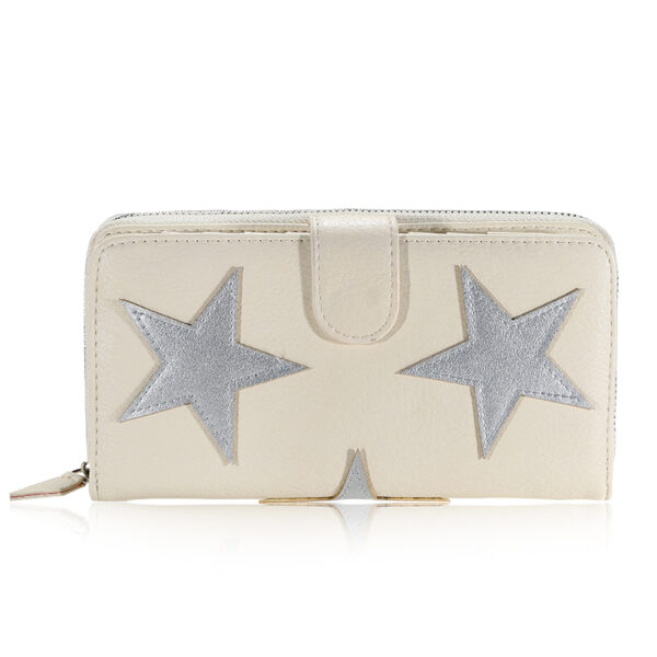 Peňaženka Stars Double - šedobiela